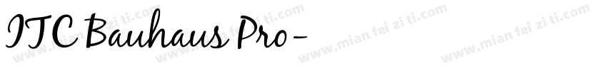 ITC Bauhaus Pro字体转换